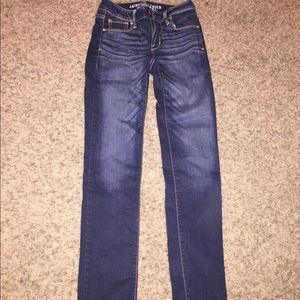 dark blue jeans